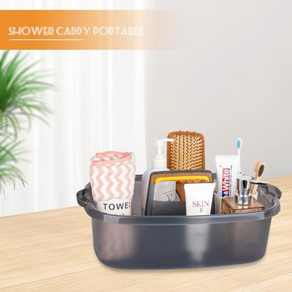 Large Cleaning Supplies Caddy Portable Shower Caddy Basket Clear Grey 2Pk - color: Clear Grey, size: Large, 2pcs