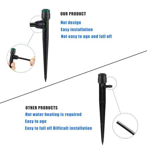 Anti-Drop Drip Irrigation Emitters Sprayers for 1/4" Tubing - style: 100pcs-360 Degree Sprayer