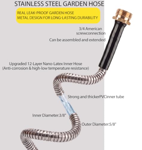 100ft Metal Garden Hose