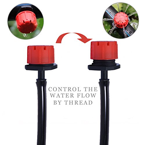 Irrigation Drippers Sprinklers,Korty 100 Pcs 1/4 Inch Drip Irrigation Parts