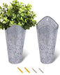 vensovo 2 Pack 12 Inch Galvanized Wall Planters for Flowers, Silver - color: Silver