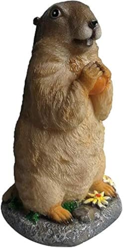 Garden Statue Lawn Ornament Animal Garden Statue Sculpture Resin Lawn Ornaments Decor Indoor Outdoor Figurines for Patio Yard and House - Marmot