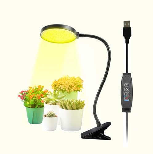 Grow Lights for Indoor Plants, 15W Sunlike Full Spectrum LED Plant Lights - color: Yellow-15W-S