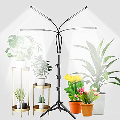 GHodec Grow Light Free Standing, 5500K Full Spectrum Gooseneck LED Lamp - size: 4-Head Standard
