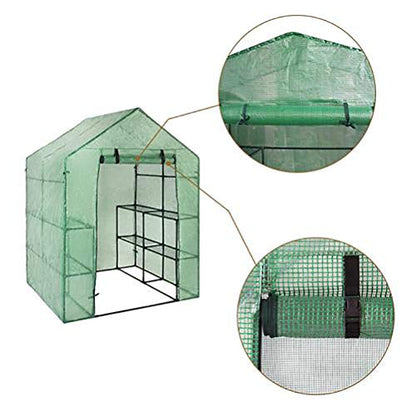 Gonetre Portable PVC Garden Greenhouse Cover Outdoor Mini Walk in Greenhouse Horticulture Other Horticultural Supplies (A), Gonetrehqfskrt02z-48