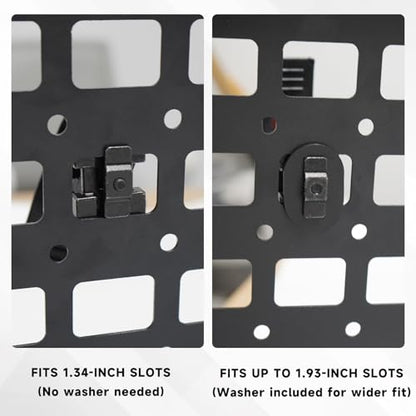 MusixiA 2Pcs Quick Release Rubber Clamp for MOLLE Panel-Shovel Holder for Truck Fits 1"~1.5" Diameter Tool Handles,MOLLE Accessories Adapter Mount - size: MOLLE Panel 2pc