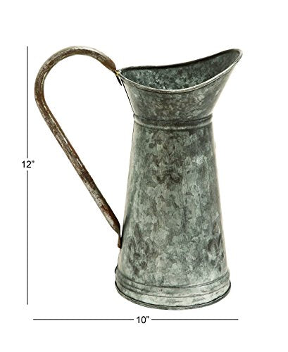 Deco 79 Metal Watering Can Indoor/Outdoor Planter, 10" x 6" x 12", Brown