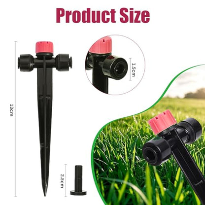 28Pcs Drip Irrigation Emitters for 1/4" Irrigation Tubing - color: RED