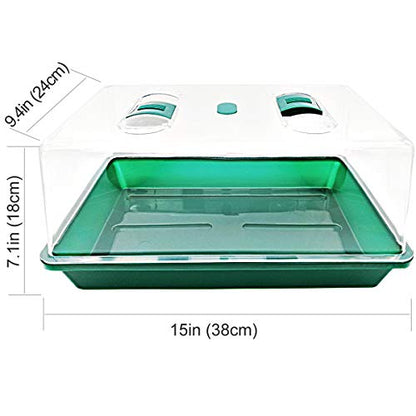 Propagator Tray with Vented Dome, Thick Mini Greenhouse for Seedlings