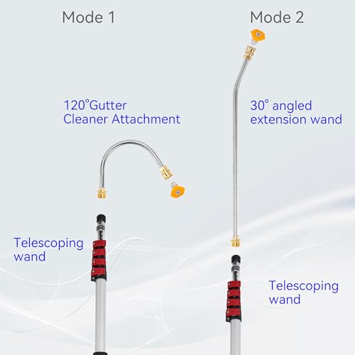 M MINGLE 20 FT Telescoping Pressure Washer Wand, 4000 PSI - size: 20 FT