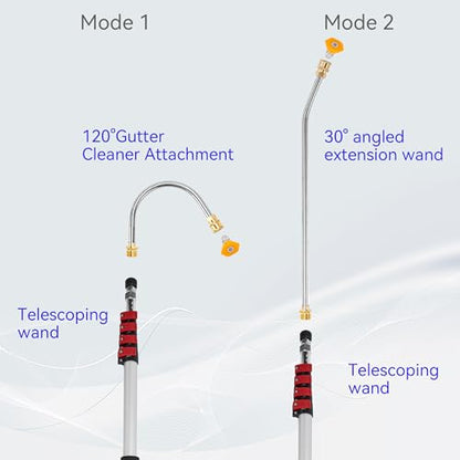 M MINGLE 20 FT Telescoping Pressure Washer Wand, 4000 PSI - size: 20 FT