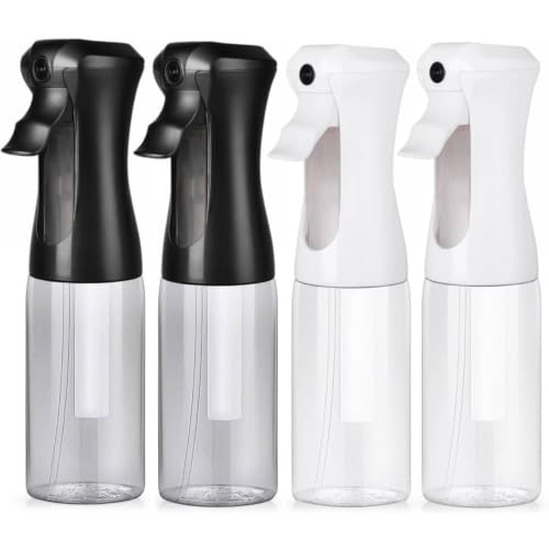 VIGOR PATH 200ml Continuous Mist Spray Bottle for Hair and Skin Care 4 Pack - color: Variety Pack of 4