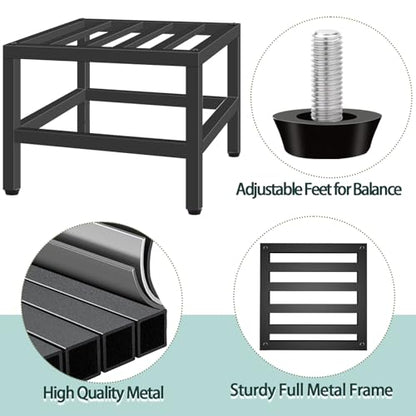 Plant Stand Indoor Outdoor, 3 Pcs Heavy Duty Metal Pedestal Stands - size: 12''-3P