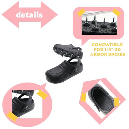 Lawn Aerator Shoes for Grass Lawn, Heavy Duty Spike Shoes with Adjustable Straps, Free-Installation Soil Yard Aerator Tool for Garden Patio Grass -Medium - size: Medium