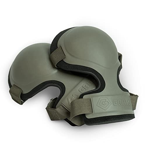 GRITR Tactical Knee Pads - Heavy Duty Knee Protectors, Range Green - color: Ranger Green, size: Regular