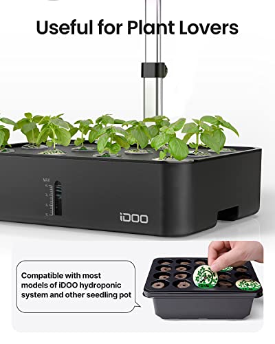 iDOO 102Pcs Seed Pot Labels Sticker, PVC Round Peel and Stick Hydroponic Garden Label, Plant Grow Basket Label