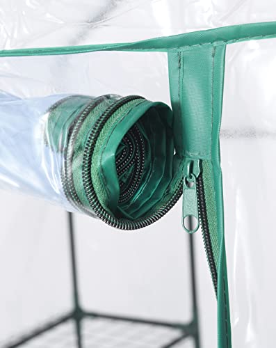 Miracle-Gro Walk-in Greenhouse, Removable Shelves, Transparent, 4'8" Square - size: 4'8" x 4'8" x 6'5" - Translucent