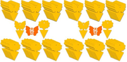 96PCS Fruit Fly Sticky Traps, Gnat Traps Insect Trap for Plants Kitchen Indoor and Outdoor (Pack of 2) - size: 96 Pieces Yellow (Pack of 2)