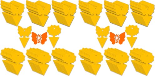 96PCS Fruit Fly Sticky Traps, Gnat Traps Insect Trap for Plants Kitchen Indoor and Outdoor (Pack of 2) - size: 96 Pieces Yellow (Pack of 2)