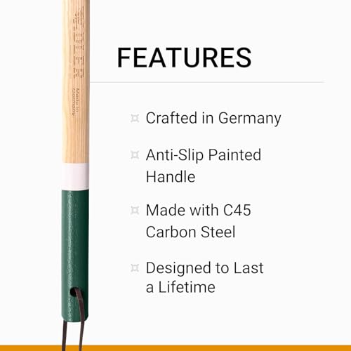 Adler 1919 Germany The Lily Square Garden Hoe & Cultivator Tool 41" (AG4) - style: Lily Square Hoe & Cultivator 41" Med