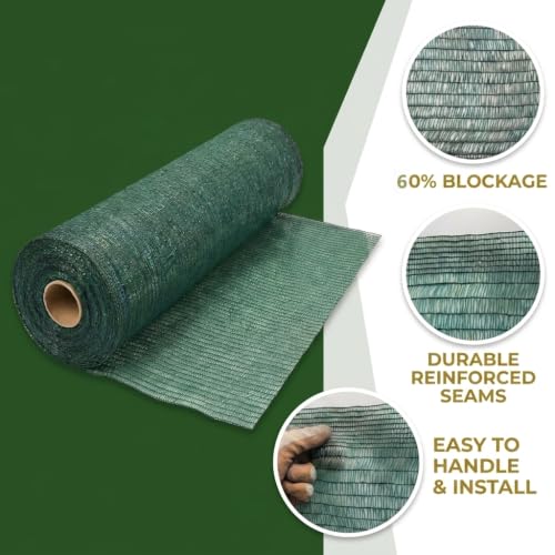 60% Eyelets Shade Cloth Roll 5'10"X100FT Sunblock Shade Mesh Tarp