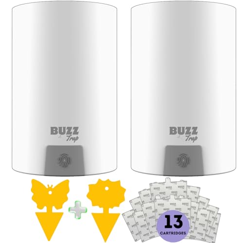Indoor Flying Insect Trap, Plug-in Bug Light, 2 Devices + 13 Refills - style: 2 Device + 13 REFILLS