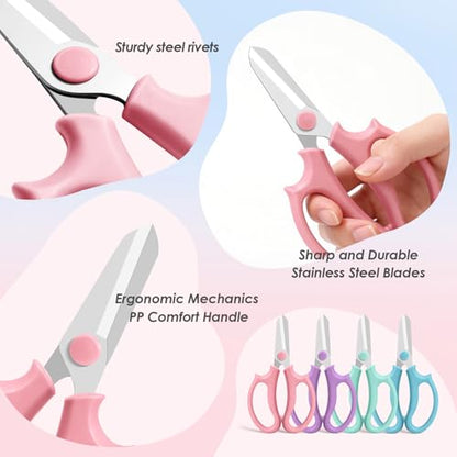 12PCS Flower Scissors, Premium Stainless Steel Garden Scissors - size: 12PCS Standard