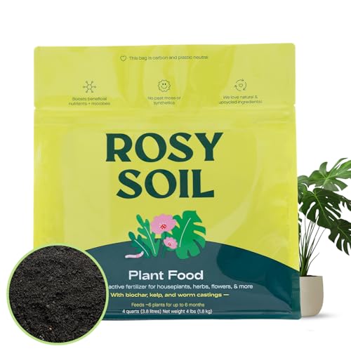 Rosy Soil Plant Food, Organic Fertilizer for Indoor Plants, 4 Quarts - color: Plant Food, size: 4 Quarts