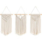 Mkono Small Macrame Wall Hanging, Boho Bedroom Decor, 3 Pack, 8" Wx14 L