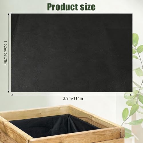Raised Garden Bed Liner,Fabric Planter Liner for Vegetable Gardening