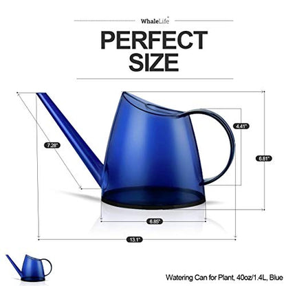Small Indoor Plant Watering Can Long Spout 1.4L Blue - color: Blue