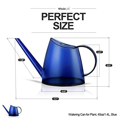 Small Indoor Plant Watering Can Long Spout 1.4L Blue - color: Blue