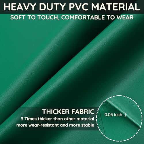 Heavy Duty Thicker Rubber Aprons Extra Long Oil & Chemical Resistant Unisex - color: Green