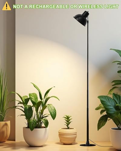 yadoker Plant Grow Light for Indoor Plant, Aluminum LED Grow Light,Elevating Plant Lamp,Height Adjustable,Automatic Timer with 8/12/18Hours,10-Level Brightness,Ideal for Large Plant Grow - color: Black