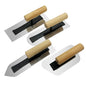 Plaster Finishing Trowel Set,4 Pack Concrete Trowel with Wood Handle - size: 0.3mm, 4Pcs