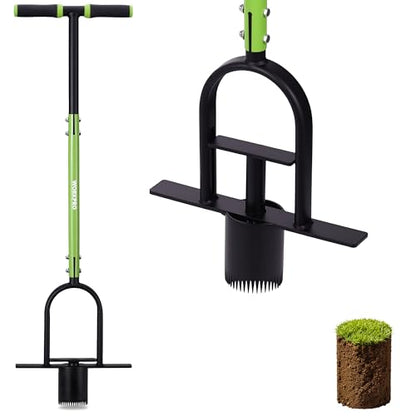 WORKPRO 36" Bulb Planter Tool, Long Handle Sod Plugger Grass Plugger Tool