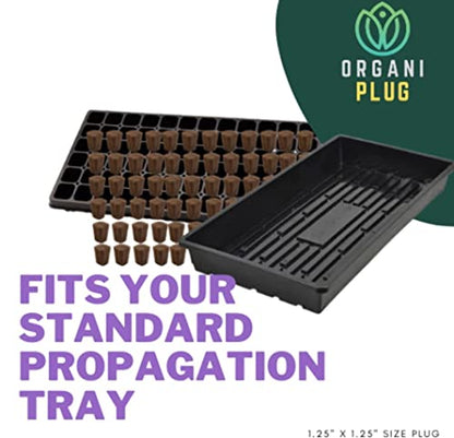 VPS OrganiPlug Hydroponic Seed Starter Plugs, 2000 Pack, Rapid Root Planting Pods for Seedling, Clone, Cutting, Promotes Plant, Flower, Vegetable Growth w/Organic Soil Ingredients, Fits Standard Tray - size: 2000 Pack