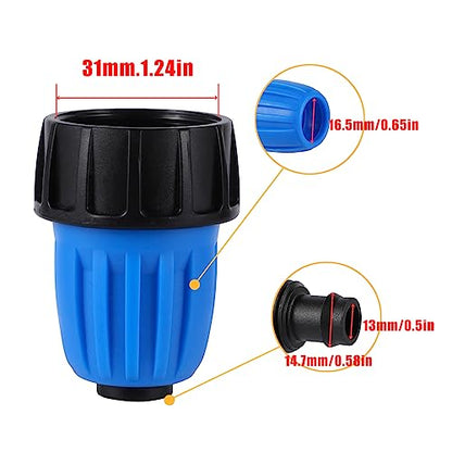 5 Pcs 3/4" to 1/2" Drip Irrigation Tubing Faucet Adapter - size: 3/4 Inch to 1/2 Inch Adapter