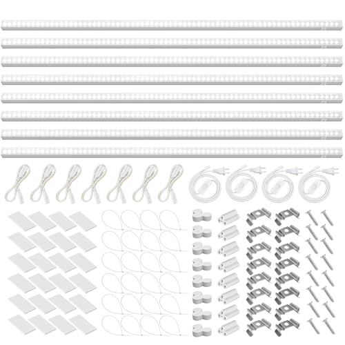 Barrina T5 Grow Lights, 3FT 128W (8 X 16W), 5000K Grow Lamp, 8 Packs, White - color: White, size: 3FT-White Cover