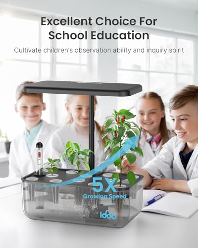 iDOO Hydroponics Growing System with 12 Pods Kit & LED Grow Light
