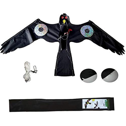 Birds Scarer Hawk Flying Kite Simulated Hawk Flash Reflective Device Professional Pigeon Scarer for Outdoor Home Garden Farm