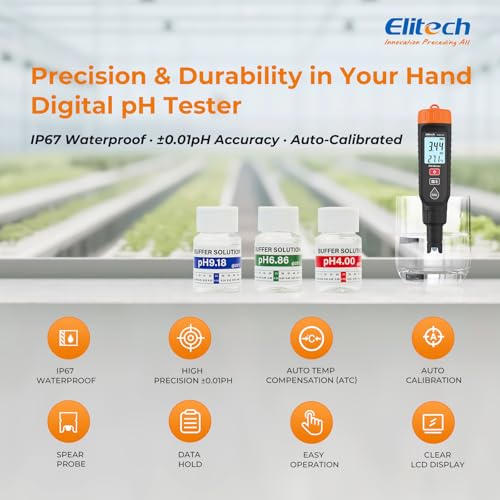 Elitech PHM-230 Professional Digital pH Pen Meter for Water and Solutions