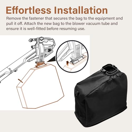 Leaf Vacuum Bag Replacement for Ryobi 40V Vac Attack Blower Parts 205110001