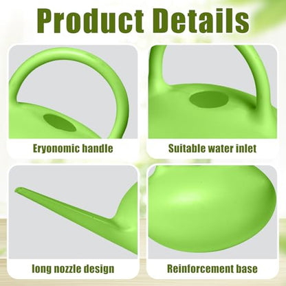 ZXJ Small Plastic Watering Can - 1/4 Gallon - for Home Plant Garden - Green - color: Green