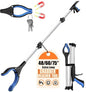 75In Extra Long Grabber Reacher Tool, LEGENDONE Senior Foldable Pickup Tool - color: 75"silver&blue