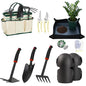 Gardening Tool Set, 10Pc Heavy Duty Garden Kit with Repotting Mat