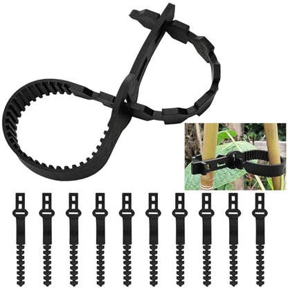 Coloch 10 Pieces Tree Stake Support Bands, Adjustable Tree Plant Ties Reusable Garden Trees Strap Durable Branch Rubber Ties Garden Stake Connectors for Cable Plant, Young Tree, 23.3 Inches