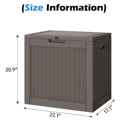 35 Gallon Outdoor Storage Box Waterproof Deck Box Patio Storage - color: Gray, style: 35Gallon-style1