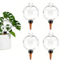 4pcs Plant Self Watering Globes with Covers, Plastic Water Bulbs Top Fill, Plant Watering Devices System Slow Release Terracotta, Water Spikes Stakes for Indoor (4) - size: 4pack