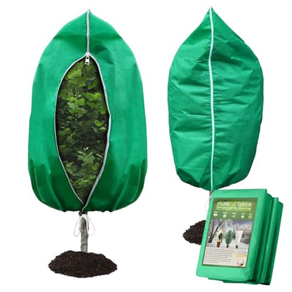 4 Pack 71"x48" Plant Covers with Zipper and Drawstring - size: 4 Pack 71"x48"